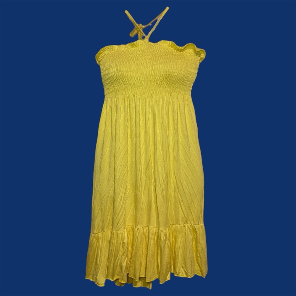 Women’s Yellow Halter Dress